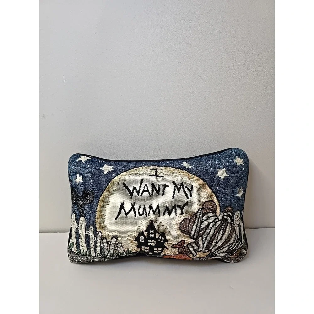 I Want My Mummy Bear/ Cat  Halloween Decorative Pillow